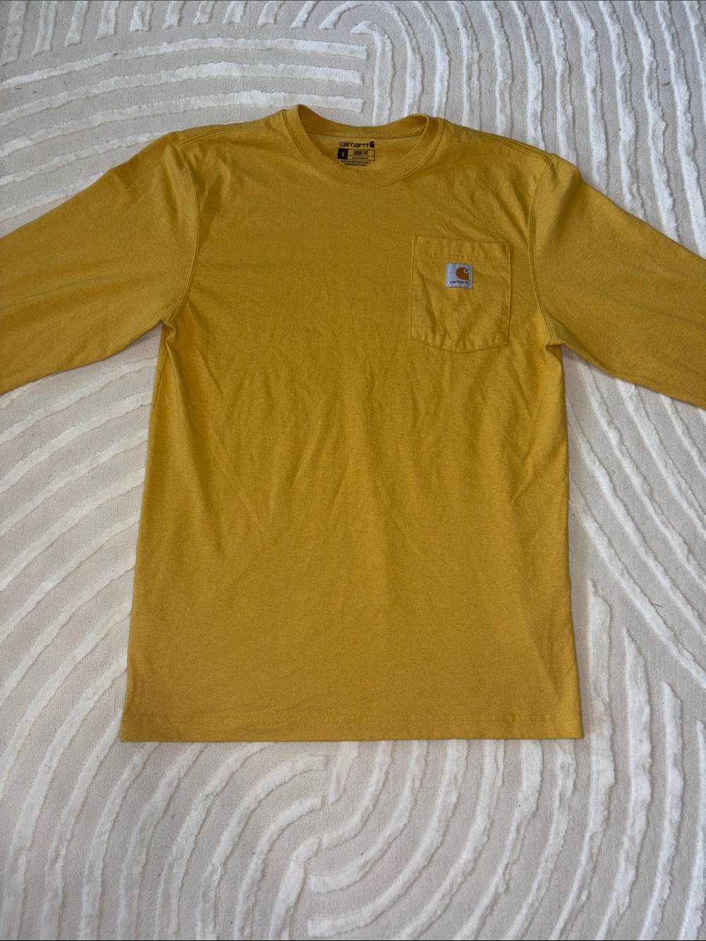 Carhartt Men’s Long-Sleeve Pocket Tee - Mustard Yellow